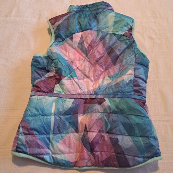 Athleta Girl size Medium or 8-10 reversible vest, warm, EUC teal blue purple EUC - Picture 4 of 5
